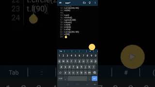 C letter design using turtle in python programming | #shorts #youtubeshorts #turtle