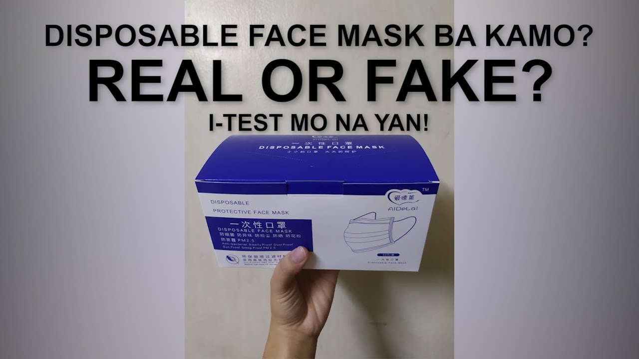 DISPOSABLE FACE MASK REVIEW AIDELAI YouTube