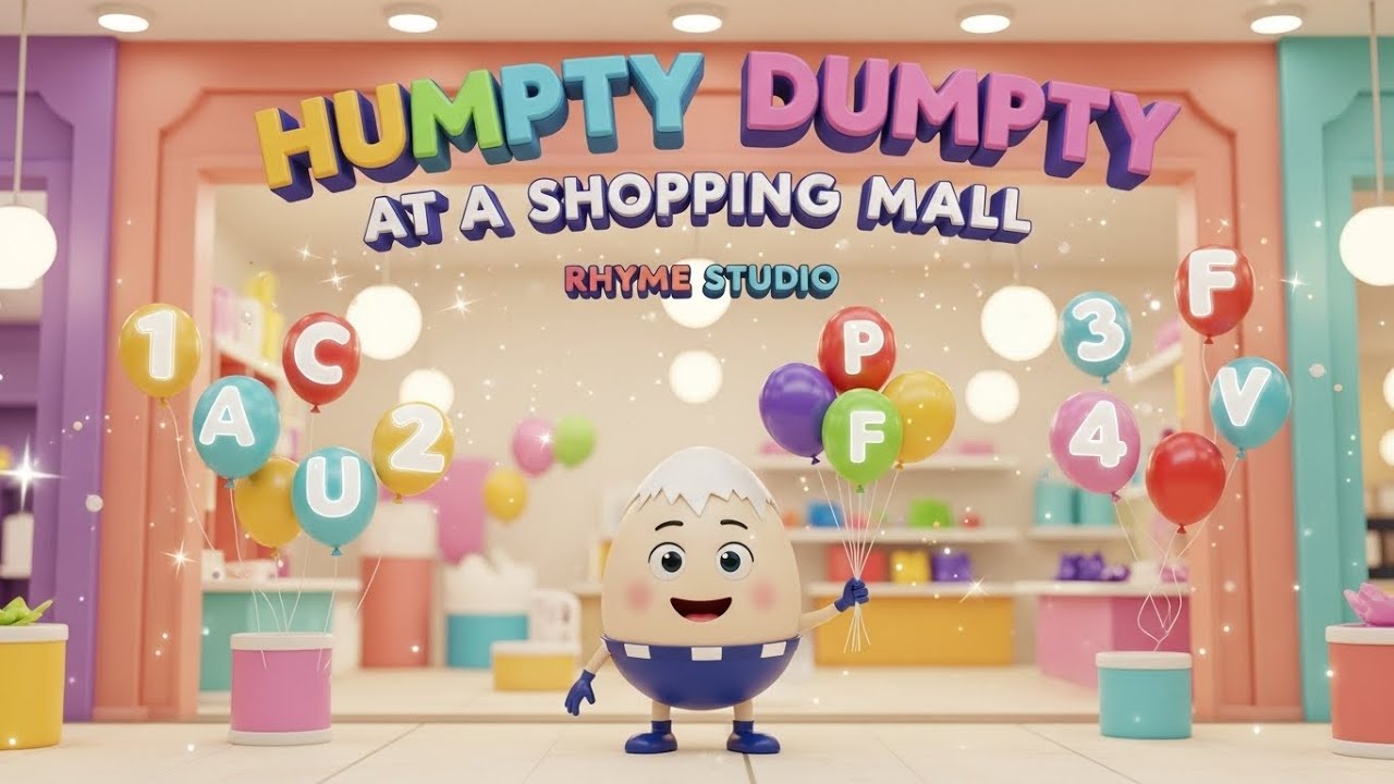 Humpty Dumpty at a Shopping Mall 🍳🏬🎵 | Fun Kids Story & Nursery Rhyme for Toddlers & Preschoolers 🌈👶
