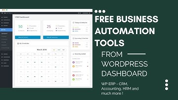 Gratis ERP van WordPress Dashboard | Automatiseer uw boekhoud-, HR- en CRM-bedrijfssysteem