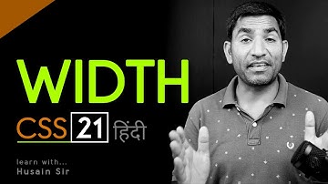 Width in CSS3 tutorial in hindi - urdu - Class - 21