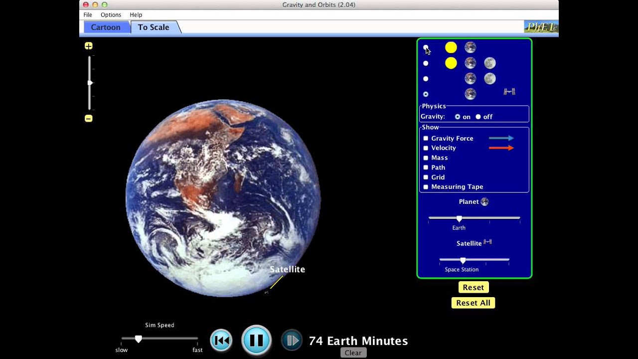 PhET Gravity and Orbits - YouTube