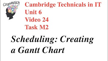 Cambridge Technicals Level 3 IT Unit 6 - Video 24 - M2 - Scheduling Creating Gantt Chart