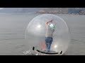 Crazy Guy In The Water Ball Walking At Lake Phewa Pokhara, Nepal