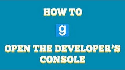 How to open the console in gmod