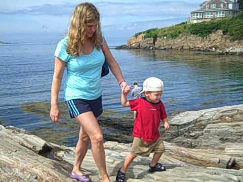 Jackson and Rachel on Bailey Island at Land's End