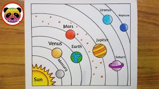 How To Draw Solar System Solar System Drawing Solar System Planets Drawing Solar System