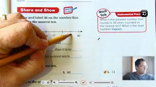 3rd grade GO Math-Lesson 1.2 Round to the Nearest Ten or Hundred pages 9-12