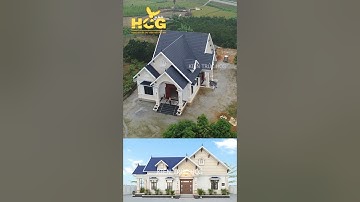Hình Thức Biệt Thự Mái Thái Tân Cổ Điển Đẹp - S.HCG.324 #kientruchcg #shorts