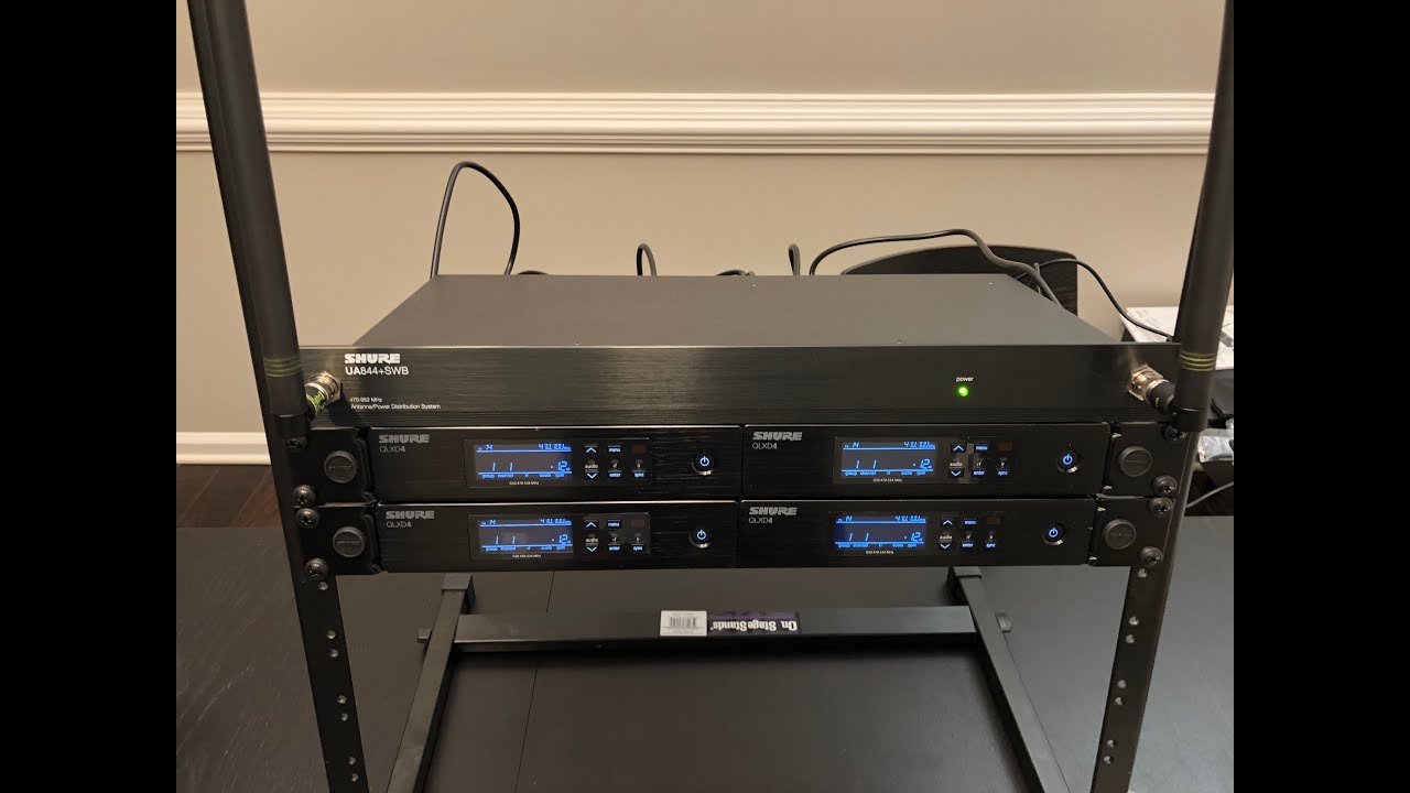 4x Shure QLXD and UA844+SWB setup qlxd antenna and power