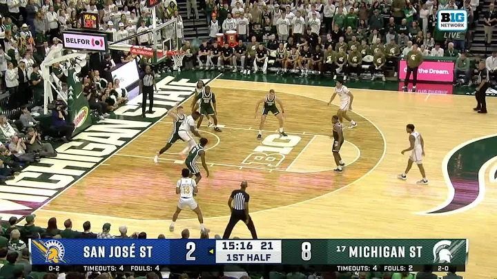 Coen Carr THROWS DOWN THE HAMMER vs. San Jose St. | Michigan State Basketball