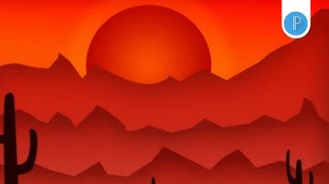 How To Create a Colorful Vector Landscape Illustration | Pixellab Tutorial