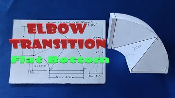 ELBOW TRANSITION : Flat bottom ; How to make/fabricate it? Sheetmetal fabrication . English Subtitle
