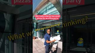 Who orders 2 pizzas for 40 people!? #ubereats #delivery #shorts