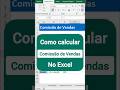 Como Calcular comissão de vendas no Excel - Planilha de Vendas