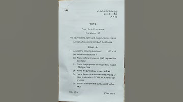 +3 4th Semester Botany Honours, Core-8  Question Paper 2019 Of Utkal University. #odisha