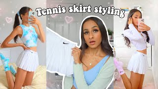 5 WAYS TO STYLE A PLEATED SKIRT *nike tennis skirt*