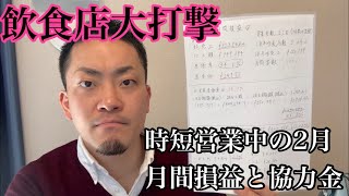 2021年2月月間損益と1日6万円時短営業協力金に関して#ビジネス#時短営業#収益