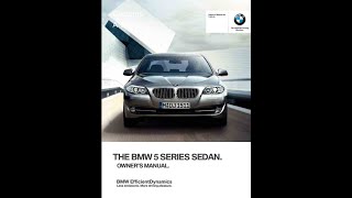 BMW 5 Series Owner's Manual Bmw User Manual Pdf