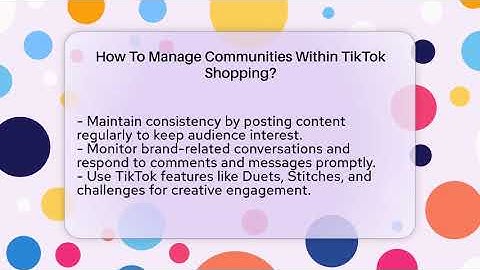How To Manage Communities Within TikTok Shopping? - Everyday-Networking