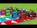 TRANSPORTING COWS &amp; ZETOR vs FENDT vs JCB vs CLAAS TRACTORS BATTLE  - Farming Simulator 22