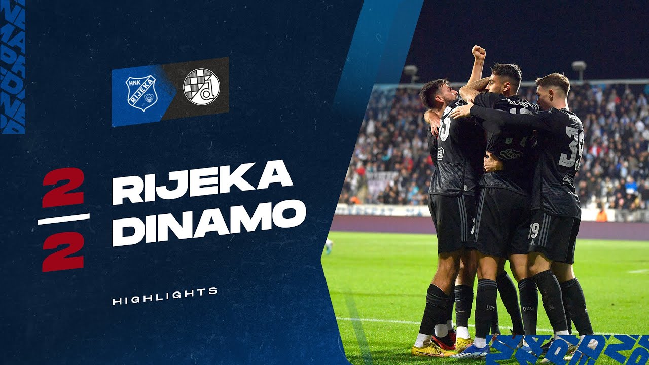 Rijeka - Dinamo 2:2 - u odličnom derbiju 15. kola HNL-a svakom