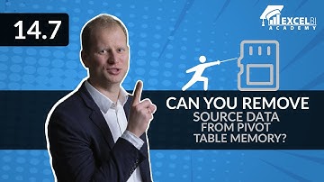 14.7. Can you remove source data from pivot table memory? | Excel pivot tables COURSE