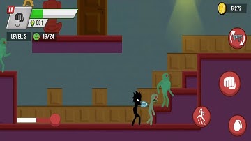 Stickman Vs Zombies Chapter 4 Haunted Manor Level 1-2 | Android Gameplay | Zabi Gamer