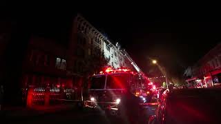(SLOW MO ACTION) Bronx *ALL HANDS* Box 3012 Evergreen Ave off E 172 St FIRE TOP FLOOR