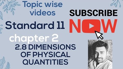 NCERT physics class 11 chapter 2 2.8 DIMENSIONS OF PHYSICAL QUANTITY #physicsuniversewithjaiminshah