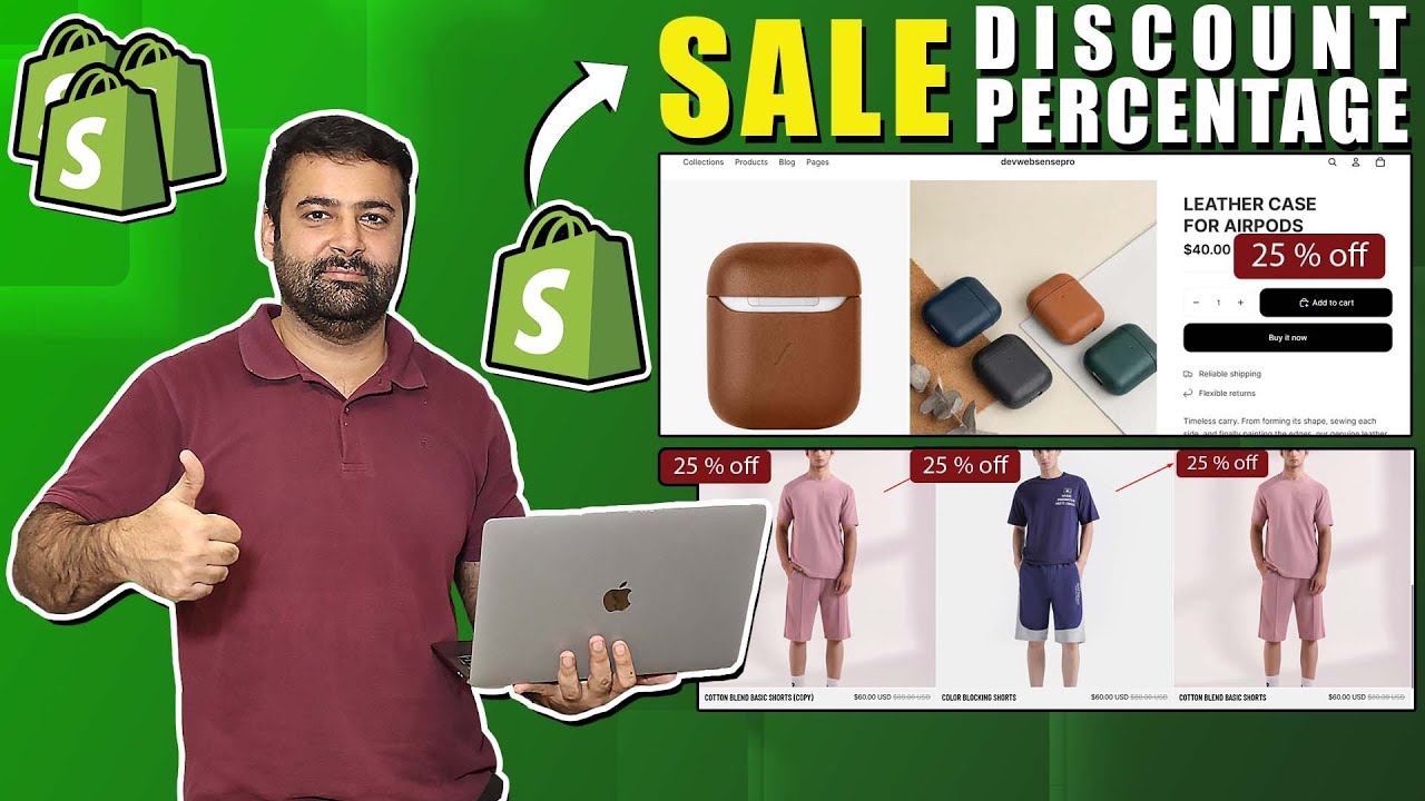 How To Show Sale Discount Percentage on Shopify [Horizon Themes] - YouTube