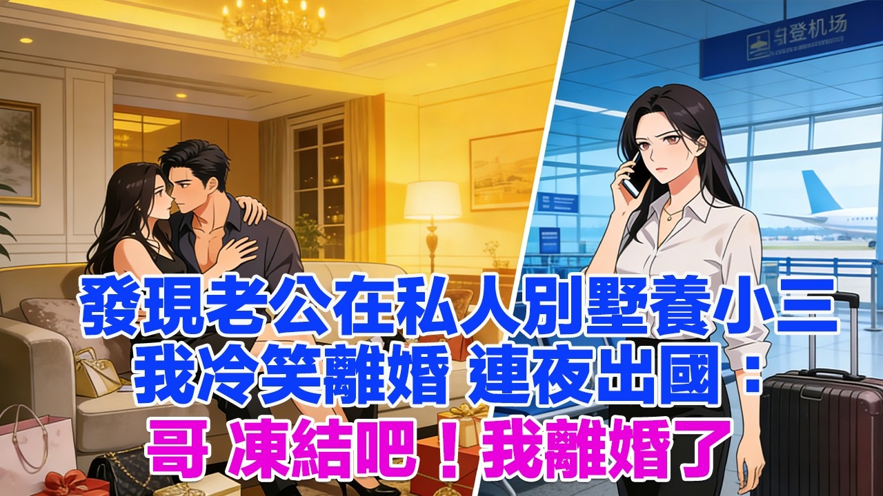 發現老公在私人別墅養小三我冷笑離婚 連夜出國撥通電話：哥 凍結吧！我離婚了#正能量 #故事分享 #生活經驗 #情感