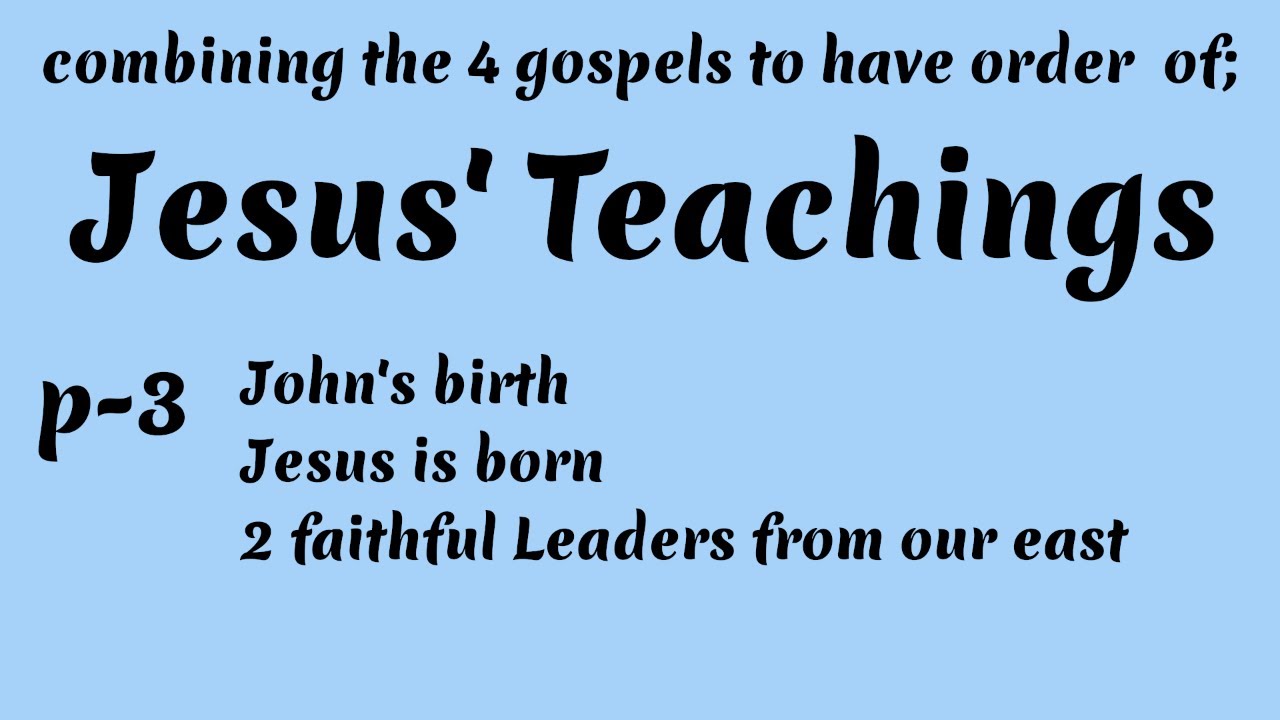 Jesus' Teaching from combining the 4 gospels p3 - YouTube