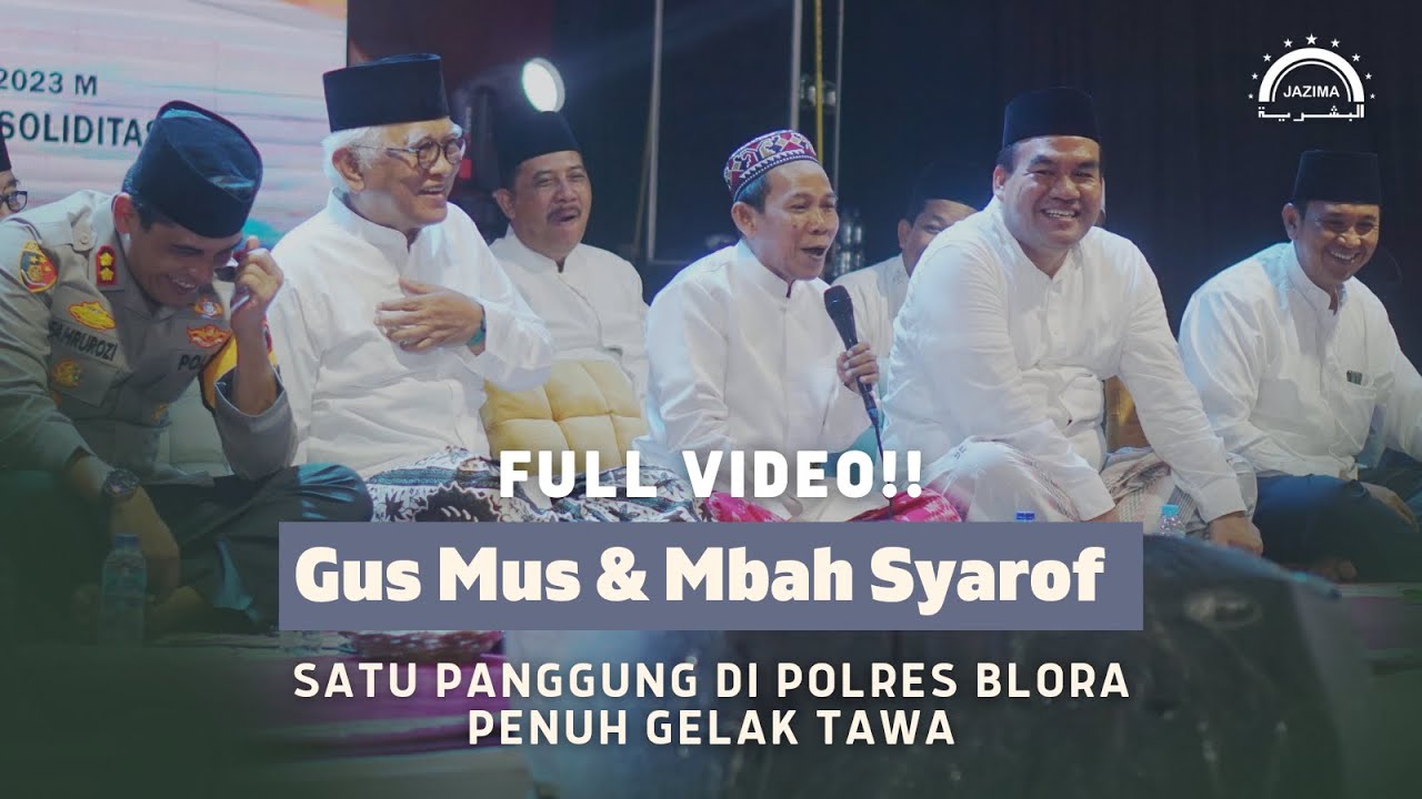 Gus Mus dan Mbah Syarof satu panggung di Polres Blora, penuh gelak tawa!! (Full Video)