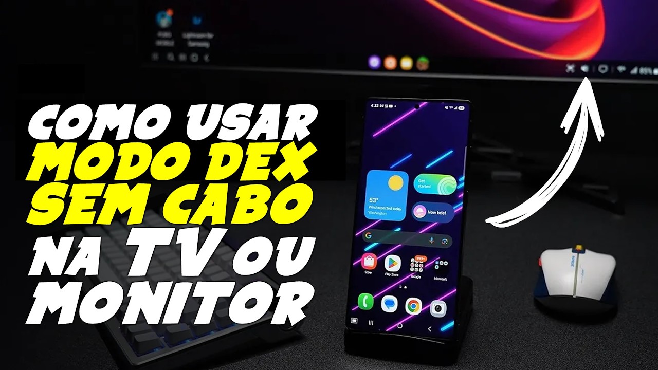 Como USAR MODO DEX SEM FIO na TV ou MONITOR - YouTube