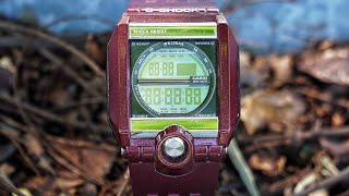 Casio G-Shock G-8100B-4JF MAROON Square Dual Illuminator watch review
