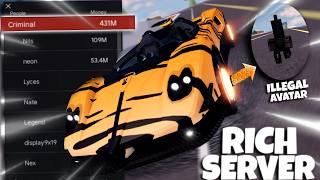 Grinding with an ILLEGAL Avatar in a RICH Jailbreak Server | Season 32