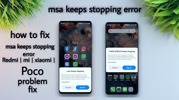 how to fix msa keeps stopping error Redmi mi | xiaomi | redmi phone | msa has stopped poco phone