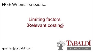 Contribution per Limiting Factor (Optimal Product Mix) | Relevant Costing