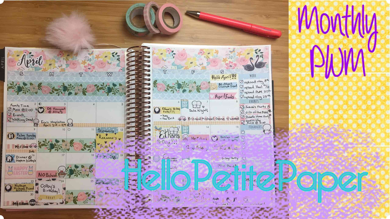 April Monthly PWM | HelloPetitePaper