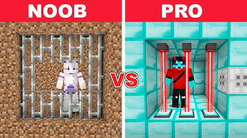 NOOB vs PRO: SAFEST SECURITY PRISON BUILD CHALLENGE | Minecraft