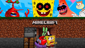 Minecraft Speedrunner SpongeBob & Mr Krabs VS 3 Hunters - SpongeBob Animation