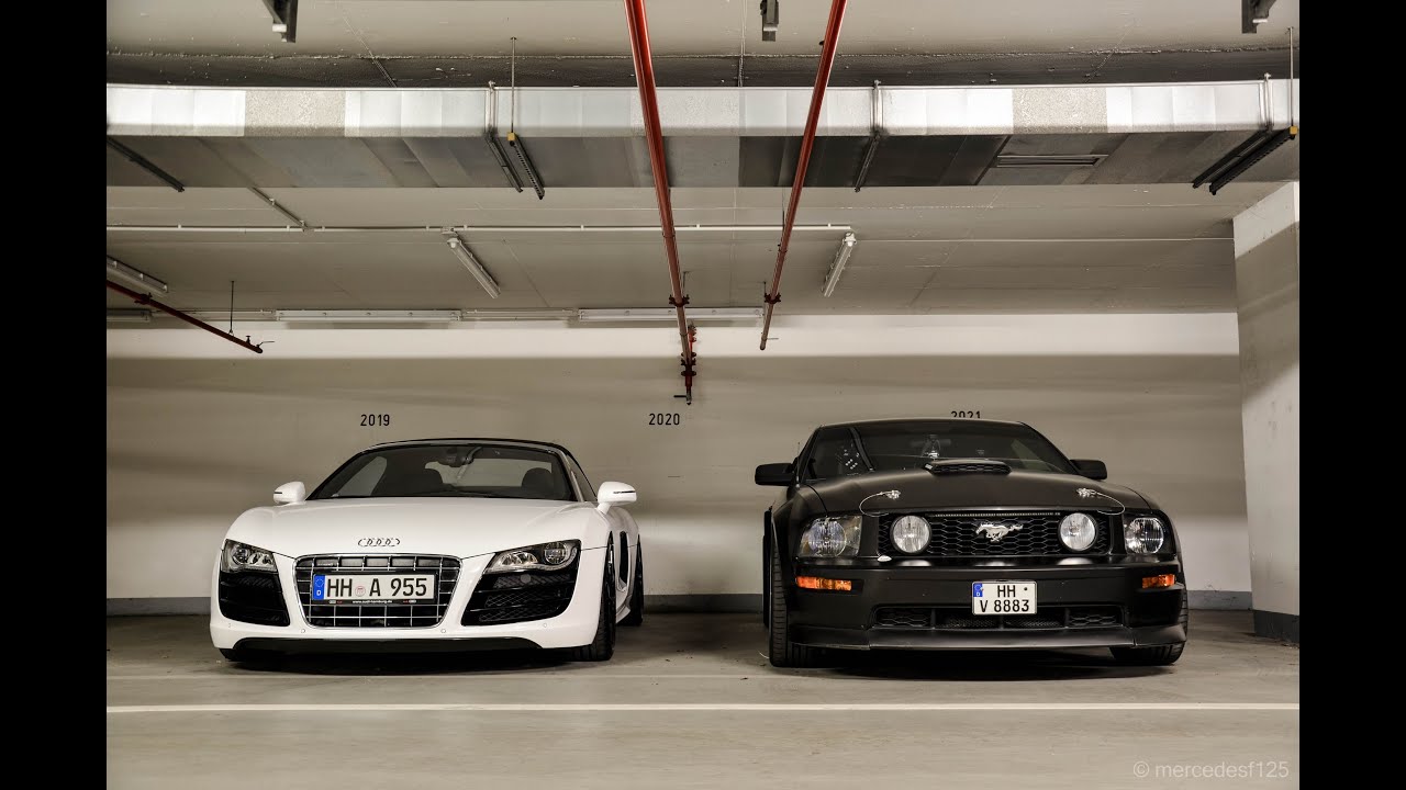 Capristo Audi R8 V10 Spyder & Tuned Ford Mustang. - YouTube