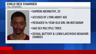 Tallahassee man charged after allegedly lying about age, engaging in sexual relationship with tee...