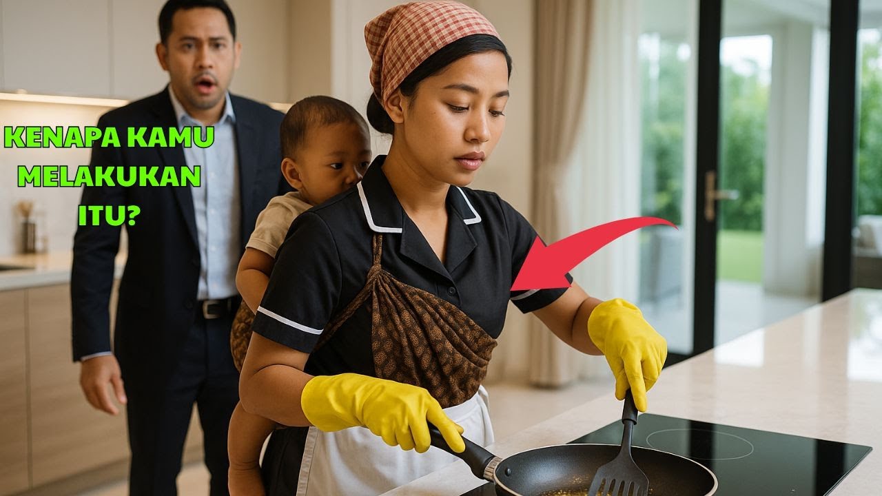 Miliarder temukan pembantu pakai gendongan bayi — Adegan berikut membuatnya terdiam!