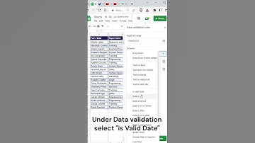 How to add Calendar in Google Sheets using Data Validation