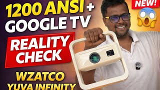 புதிய WZATCO Yuva Infinity 😳 Stylish Short Throw Projector – 300 Inch Worth-aa⁉️