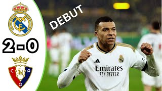 Mbappe Debut for Real Madrid | Real madrid vs Osasuna 2024