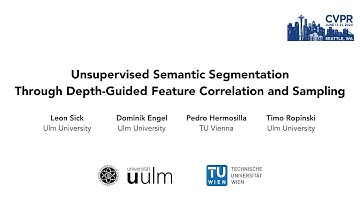 CVPR 2024: Unsupervised Semantic Segmentation Through Depth Guided Feature Correlation and Sampling