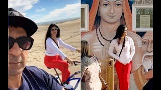 Nawab Shah And Pooja Batra Enjoy Bike Rides And Colorful Street Art In California Spotboye